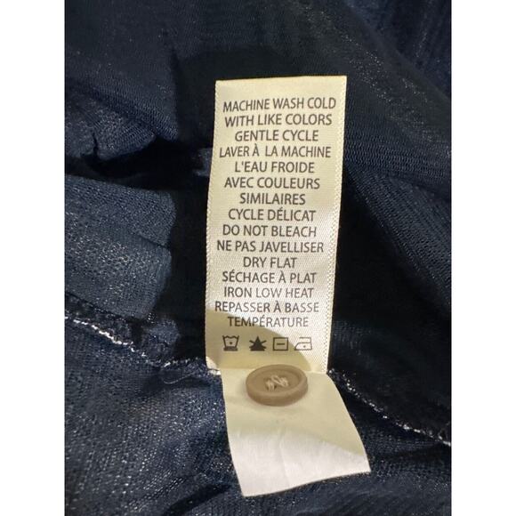 Max Studio Shirt Sheer Blouse Floral Short Sleeve Ruffle Details Size XS - Picture 9 of 9